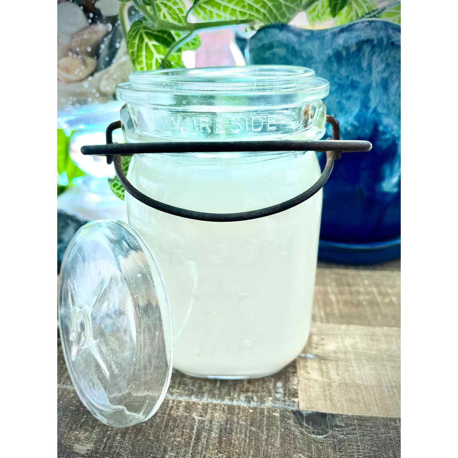 Vintage Rustic Mason Jar w/ Glass Lid Scented Candle, Soy Candle
