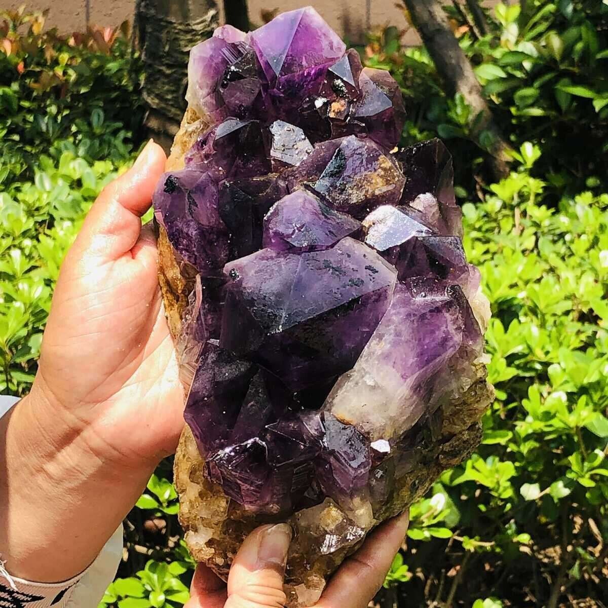 7.63LB Natural Amethyst Cluster Purple Quartz Crystal Rare Mineral Specimen 453