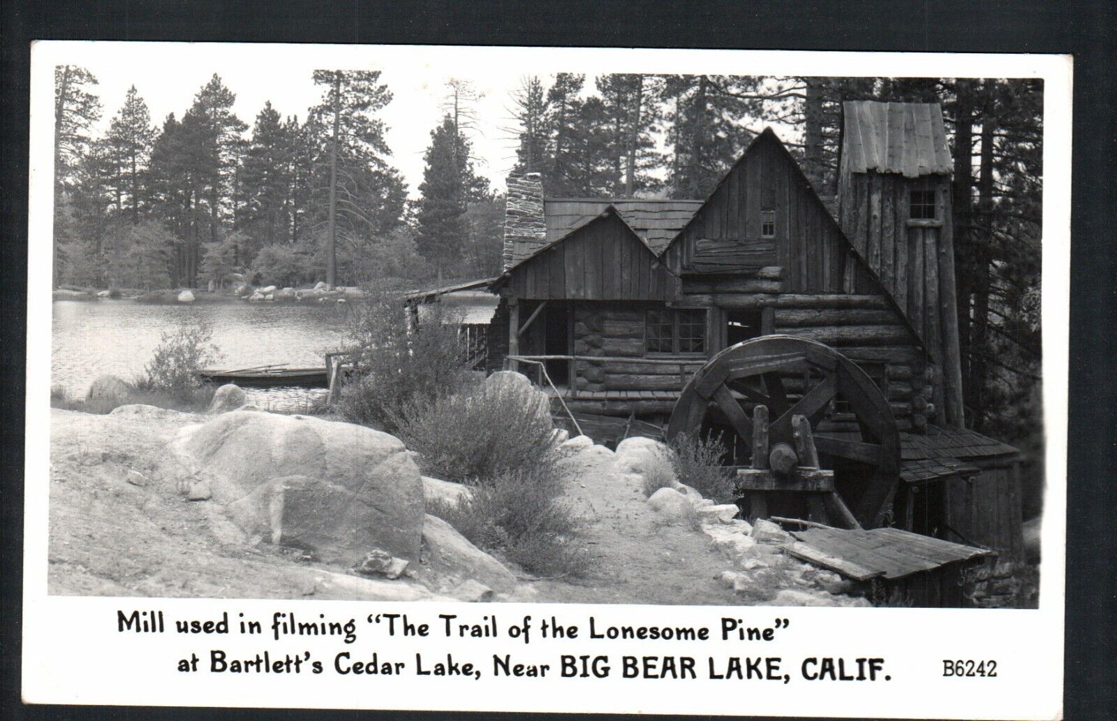 Near BIG BEAR, CA * THE MILL at BARTLETT\'S CEDAR LAKE *  UNPOSTED FRASHERS  RPPC