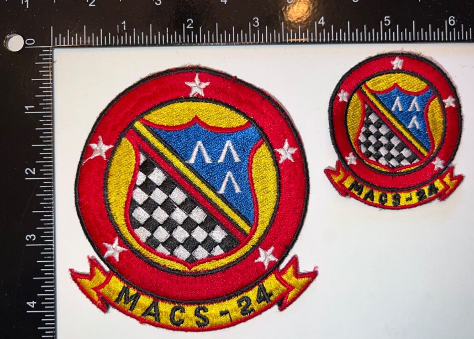 Cold War USMC Marine Corps Air Control Squadron MACS-24 LG & SM Patch