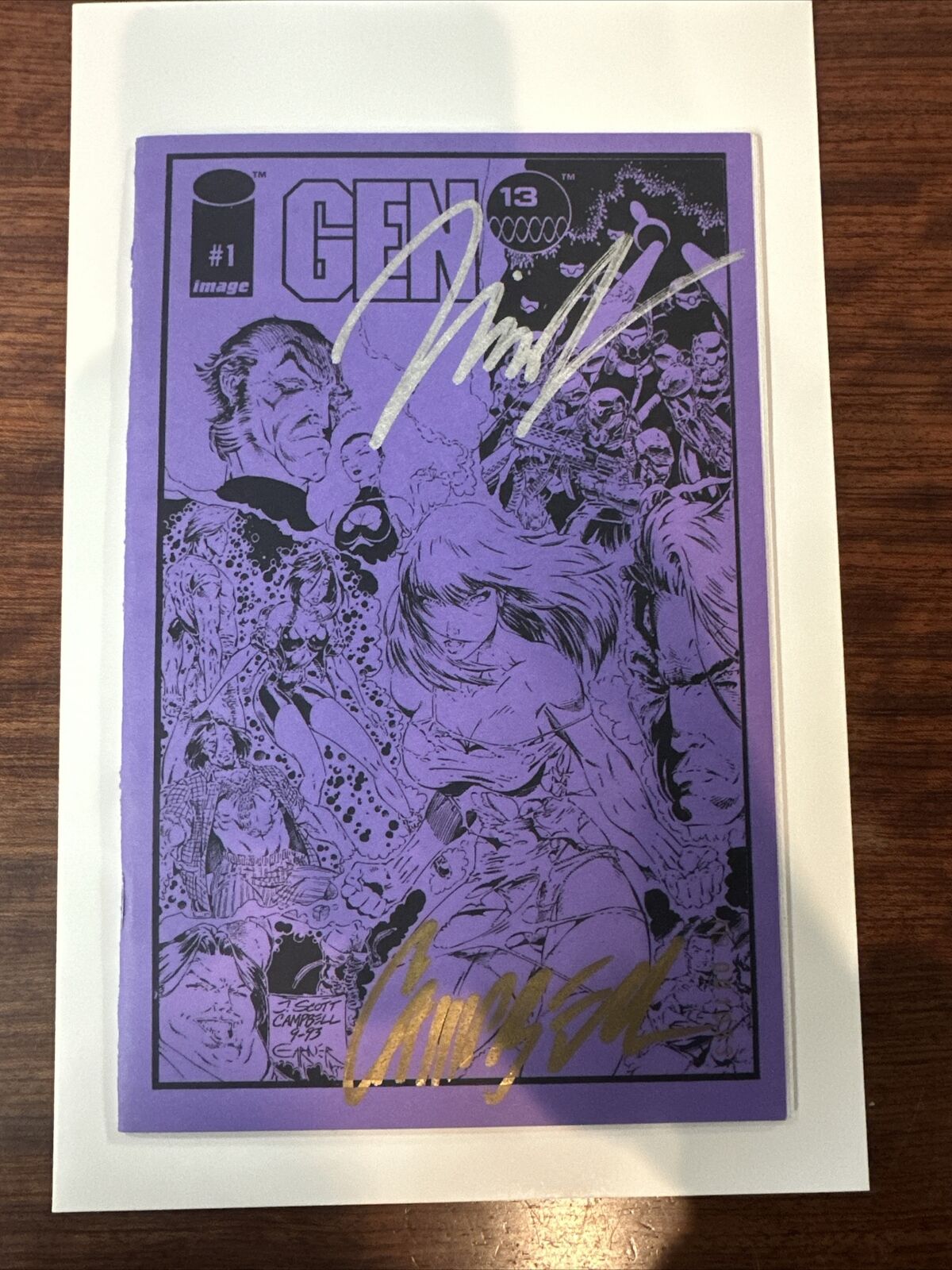 Gen 13 #1 Ashcan Purple Cover 2x Signed Jim Lee &  J. Scott Campbell Comic 1993