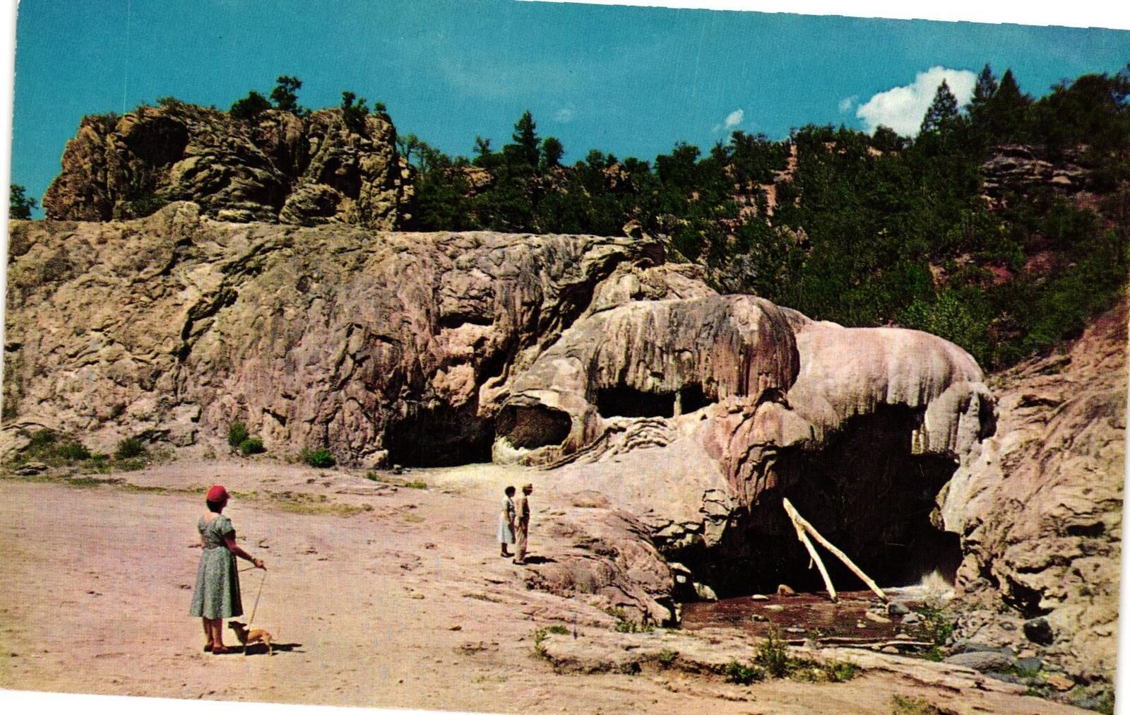 Vintage Postcard- JEMEZ SPRINGS SODA DAM, JAMEZ, N.M. 1960s