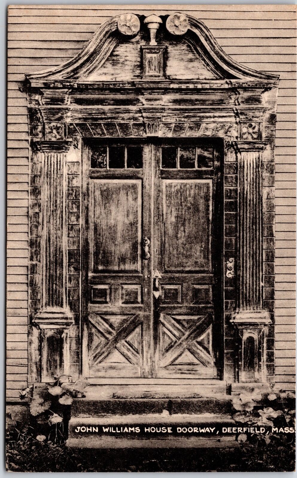 1930\'s John Williams House Doorway Deerfield Massachusetts MA Posted Postcard