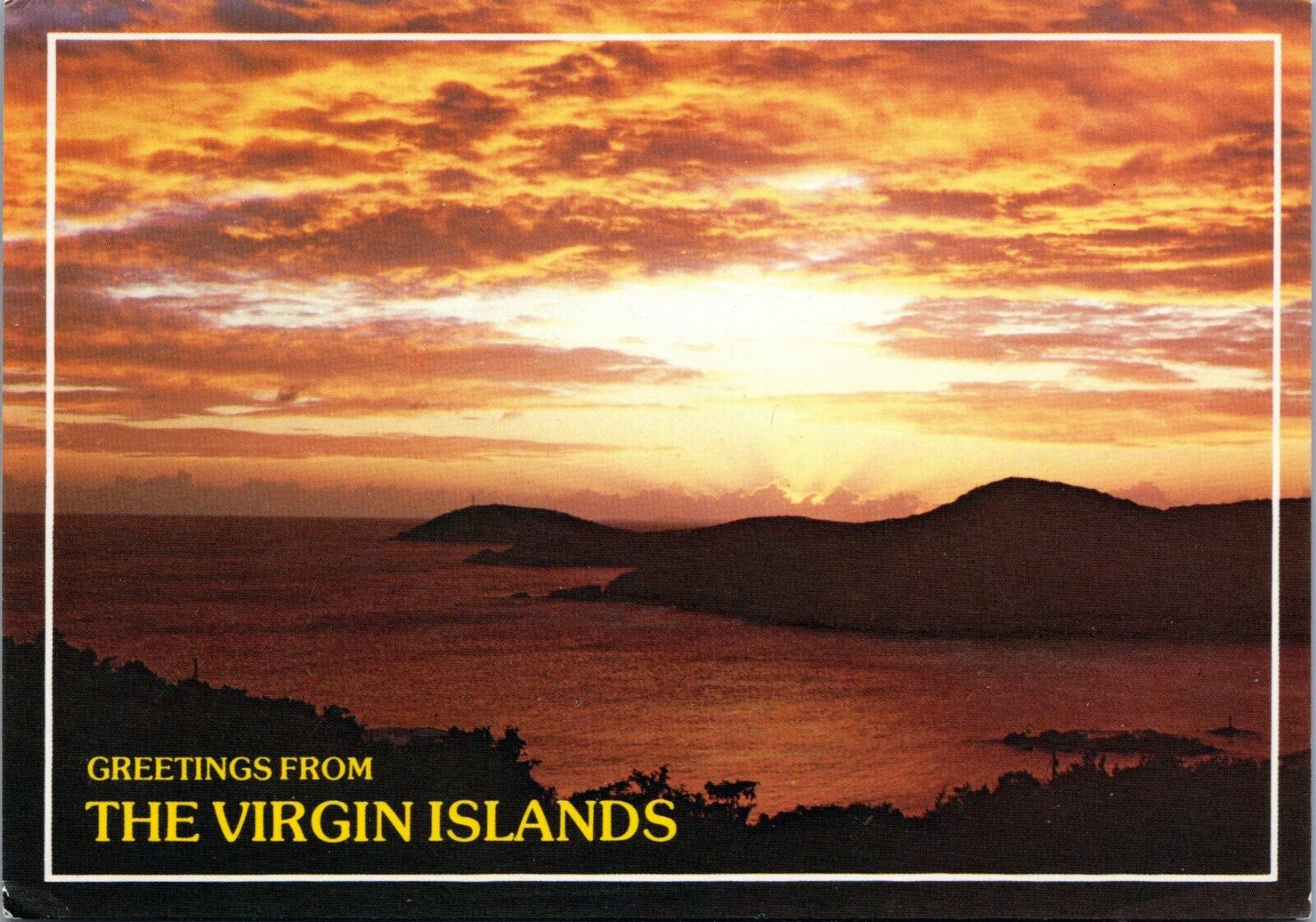 postcard  U.S. Virgin Islands - Greetings from the Virgin Islands - sunset