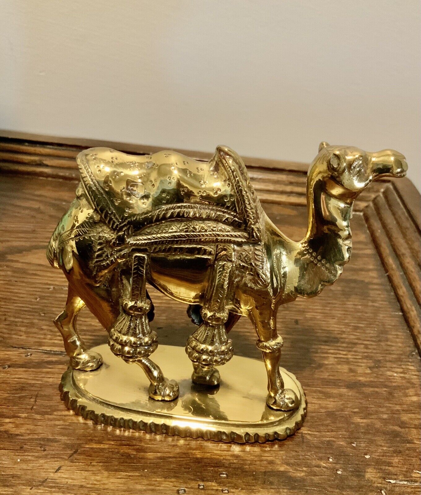 Wonderful Vintage Brass Camel sculpture Figure Christmas