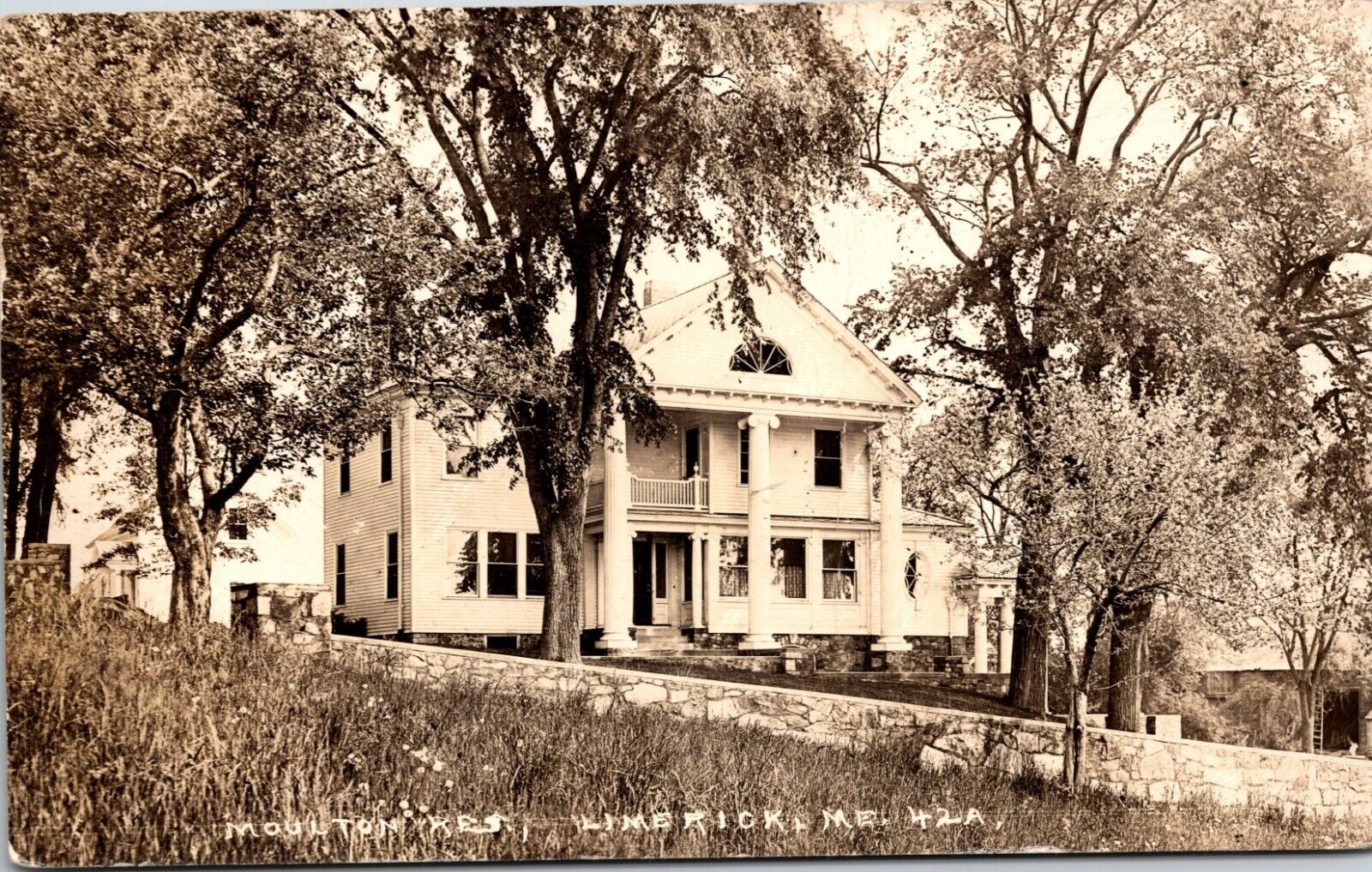 Lime Rock ME Maine, Moulton Residence Home 1952 Vintage Real Photo RPPC Postcard