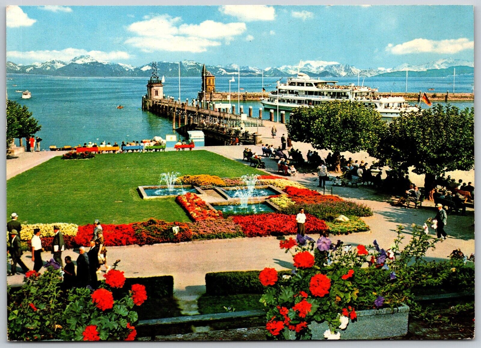 Postcard Germany Konstanz am Bodensee Hafenanlagen Port