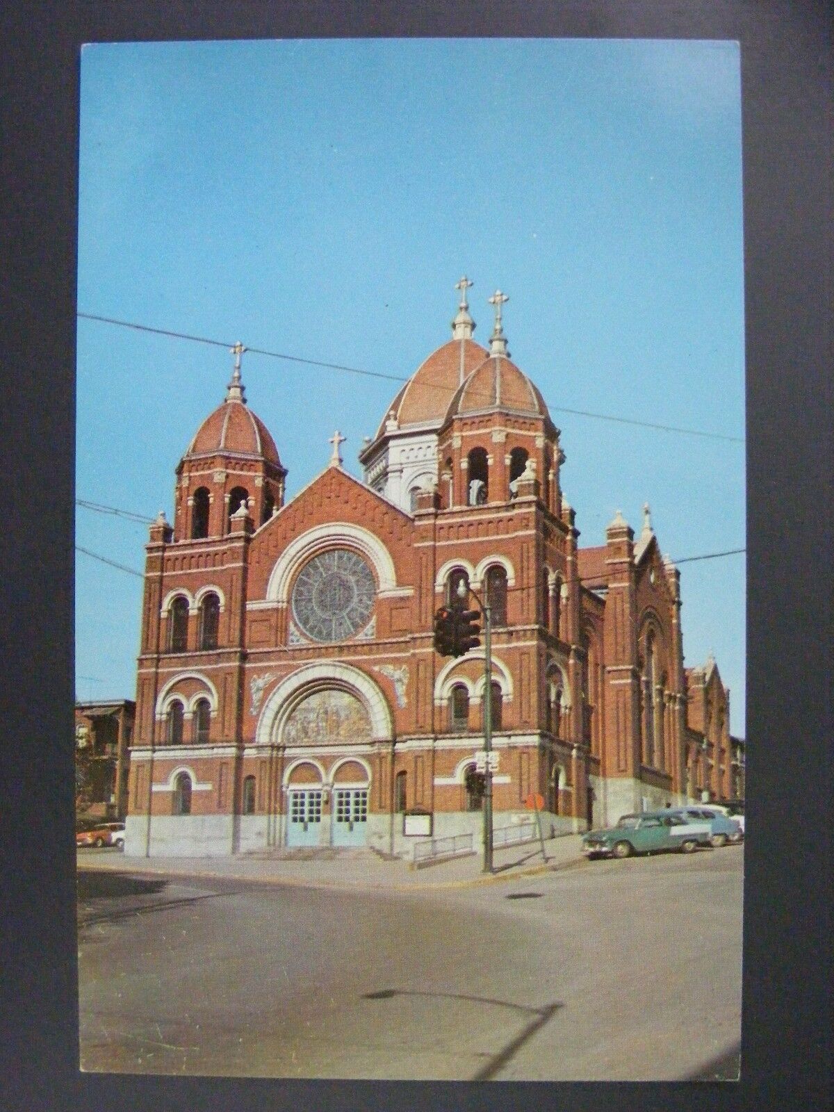 Zanesville Ohio OH St Nicholas Catholic Church Rectory Vintage Postcard 1950s