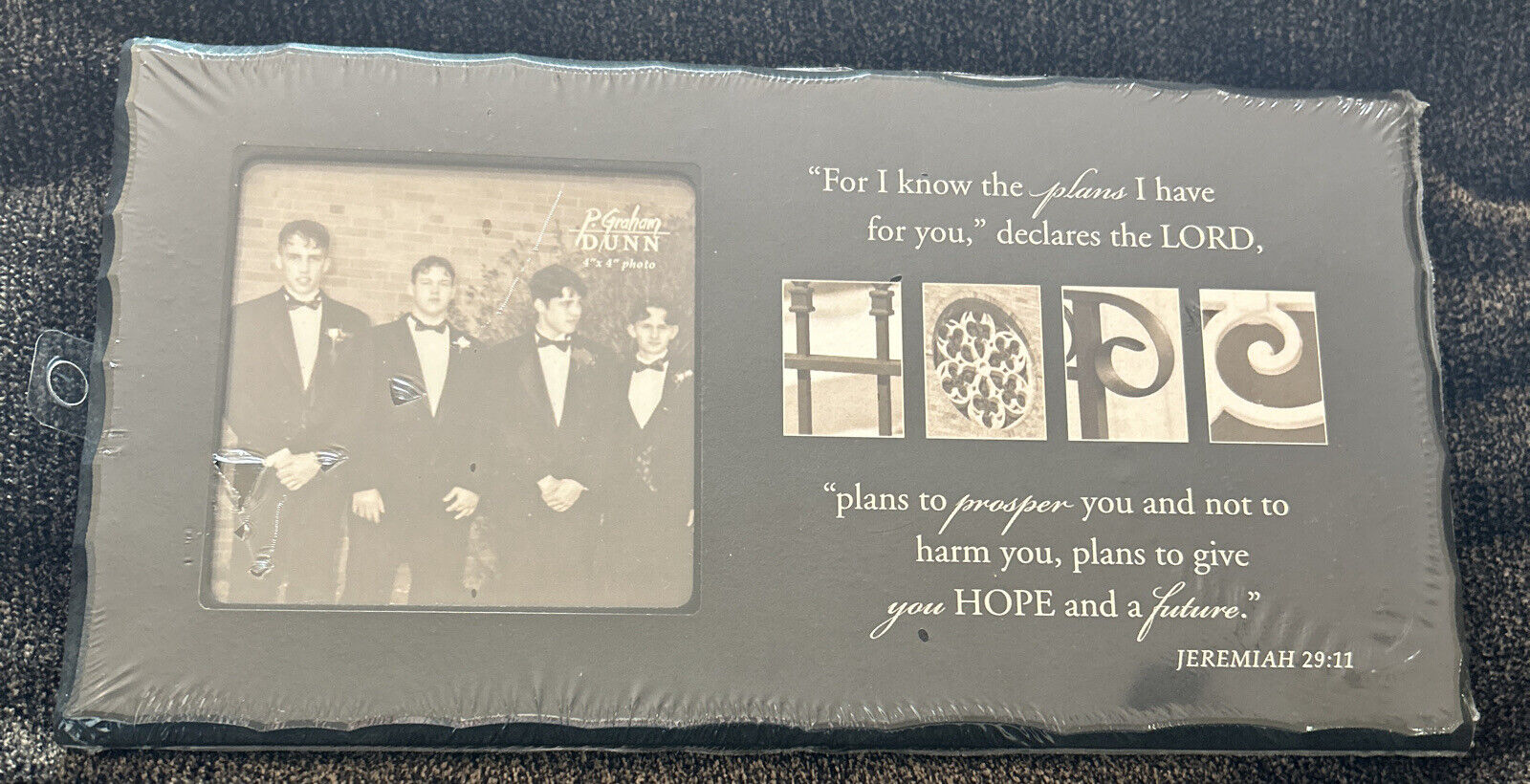 NEW Black P. Graham Dunn Picture Frame -Jeremiah Hope Quote