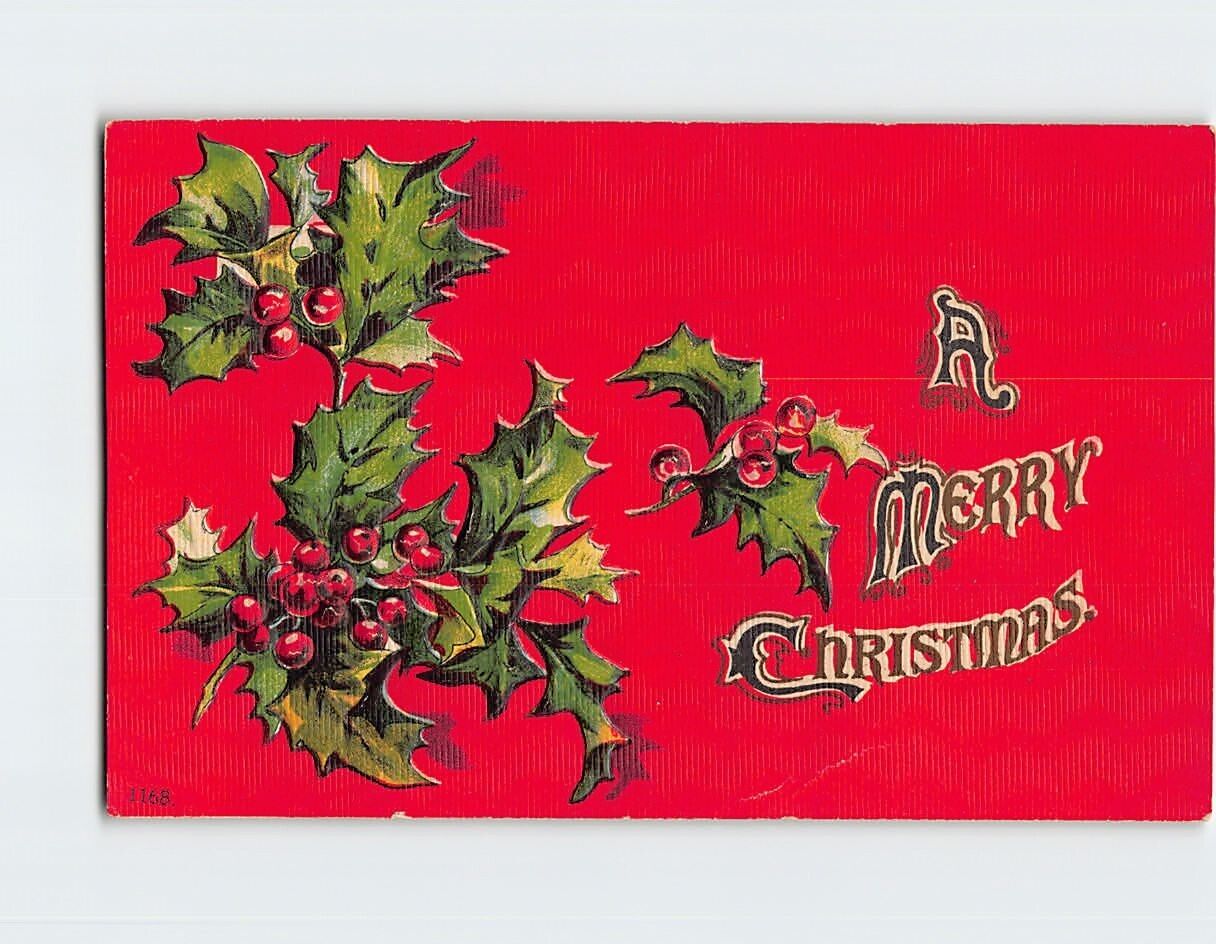 Postcard A Merry Christmas Greeting Card Art Print