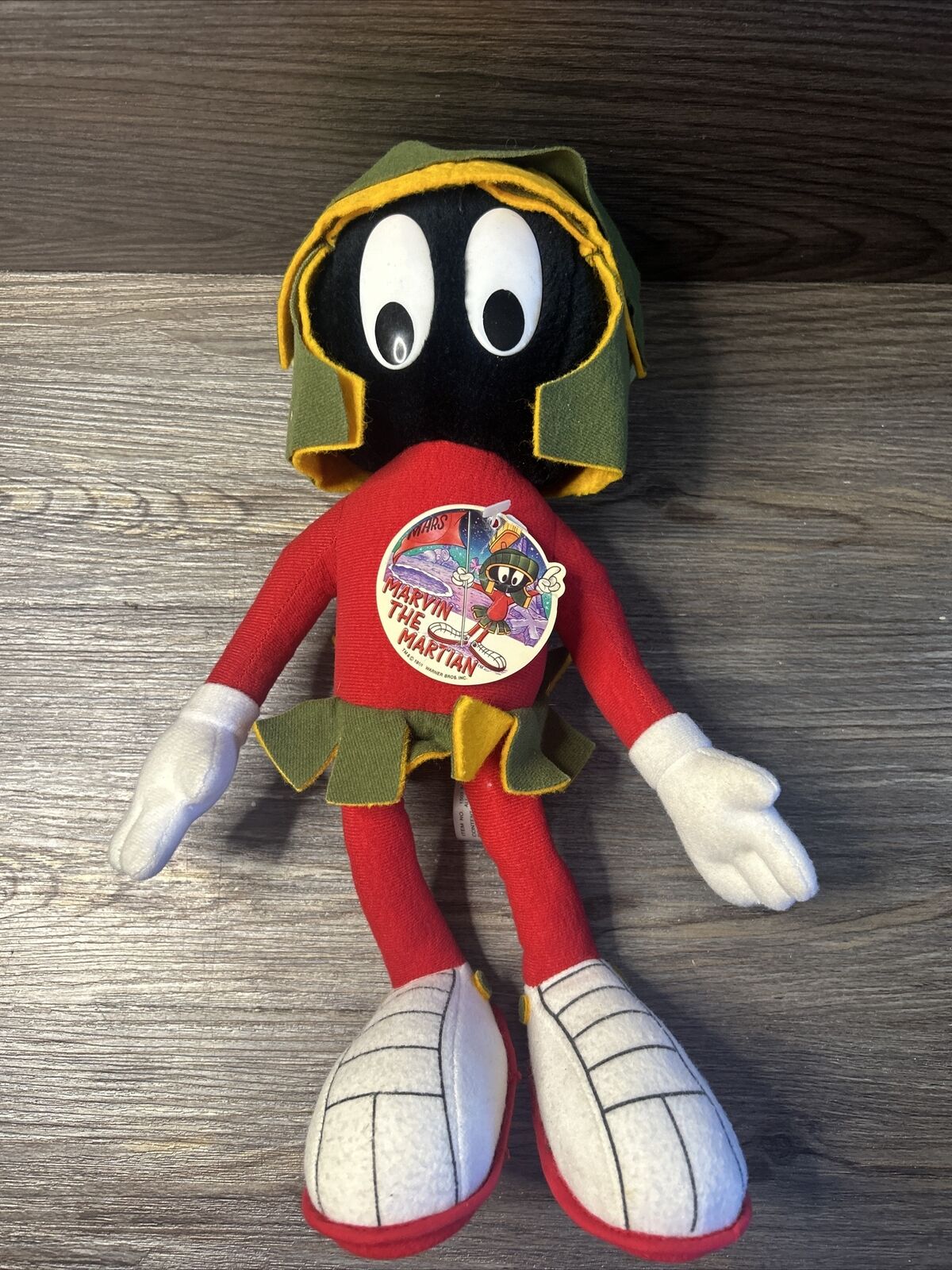 Marvin the martian plush vintage, 14”, 1991, 24k Special Effects, With Tag
