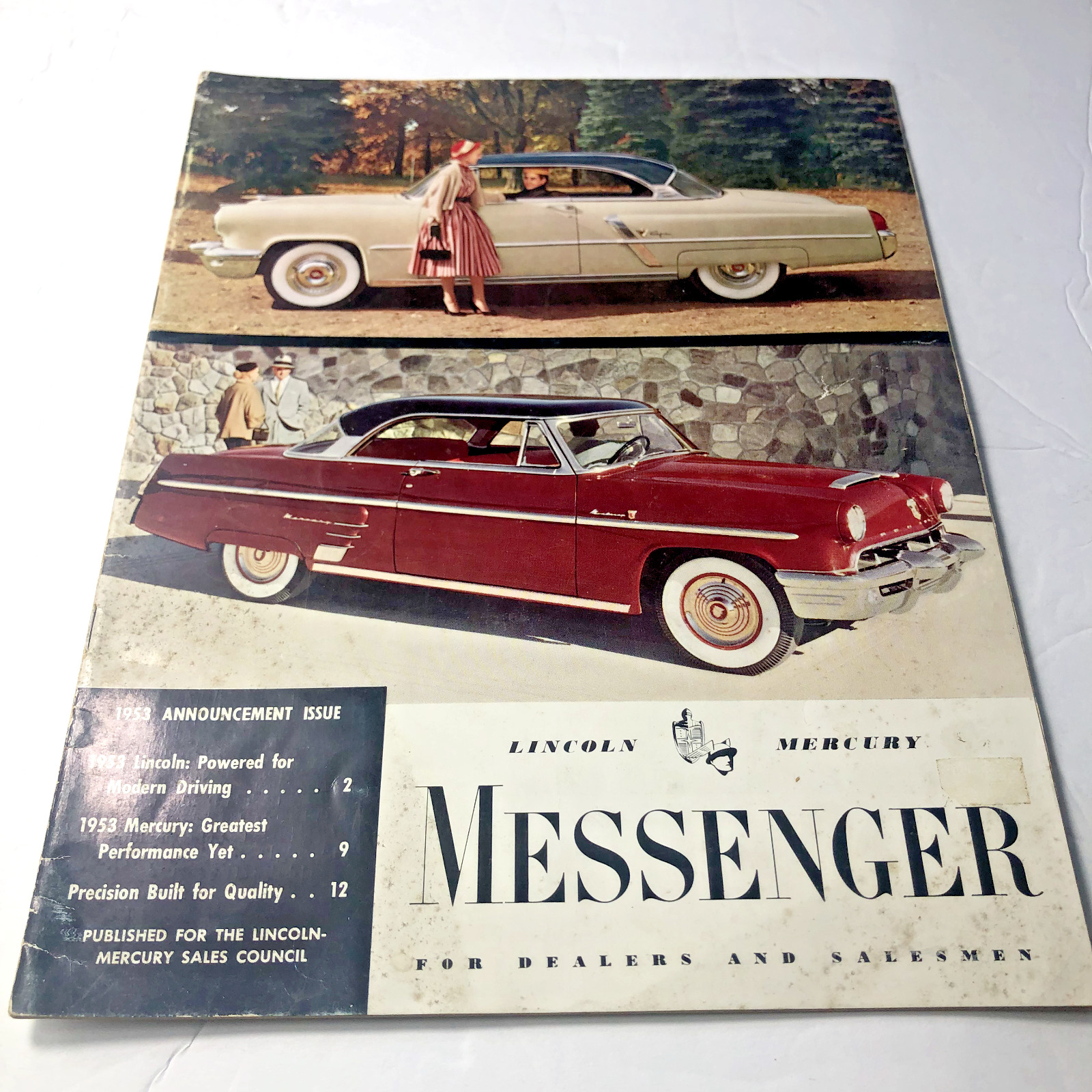 1953 Lincoln-Mercury Messenger magazine, Announcement Issue