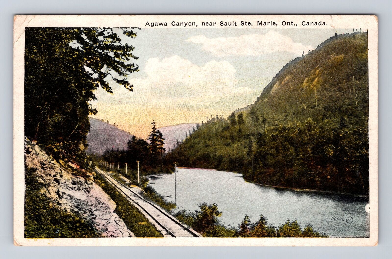 Sault Ste Marie Ontario Canada, Scenic Agawa Canyon, Railroad, Vintage Postcard