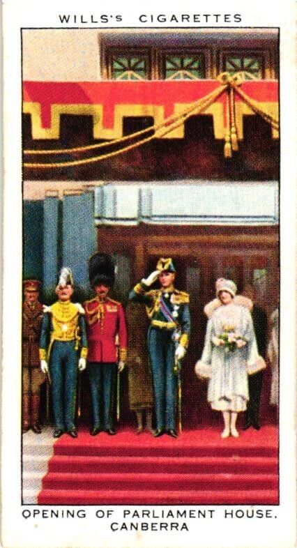 Wills Cigarettes Tobacco Card 1935 HM King George V no. 28 Opening of Parliament
