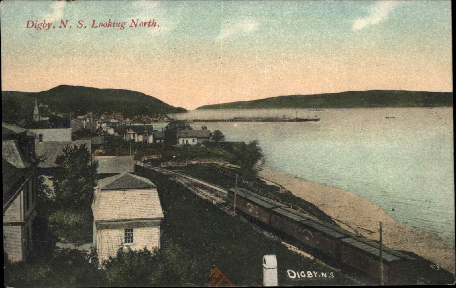 Digby Nova Scotia NS View Looking North c1910 Vintage Postcard