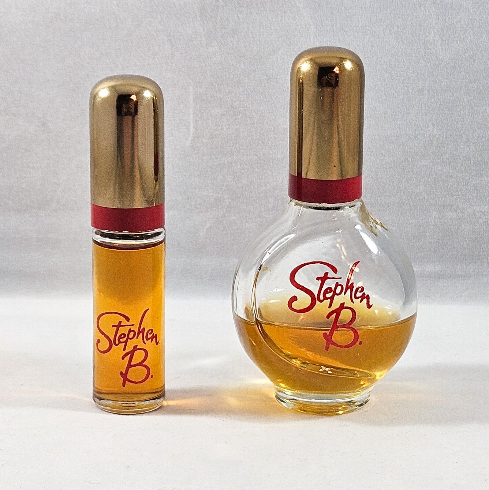 Lot 2 Vintage Stephen B Burrows Cologne Perfume Fragrances 1 oz 1/4 oz Bottles