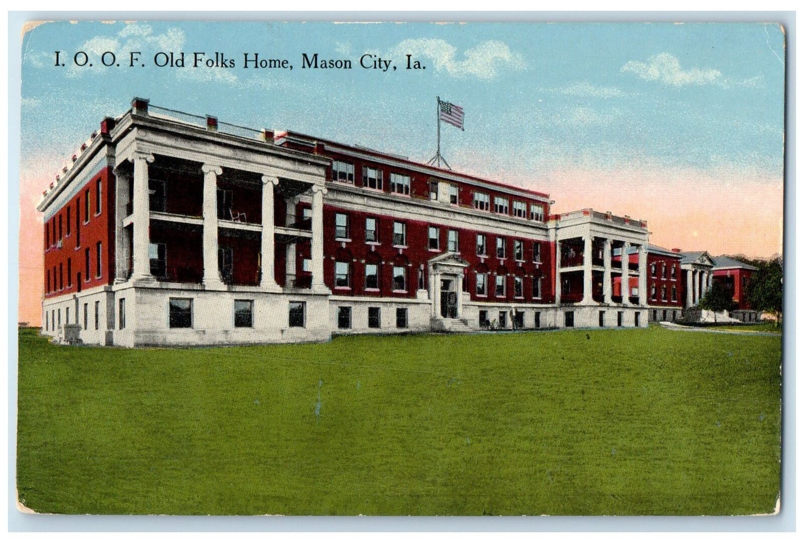 c1910\'s I.O.O.F. Old Folks Home Exterior Mason City Iowa IA Unposted Postcard