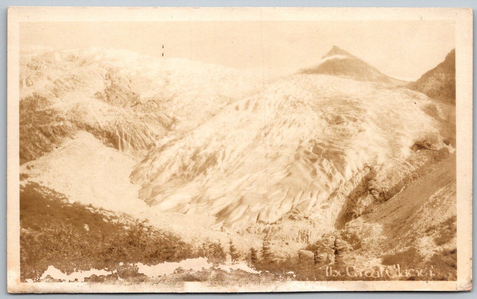 Glacier British Columbia Canada 1930s RPPC Real Photo Postcard Great Glacier