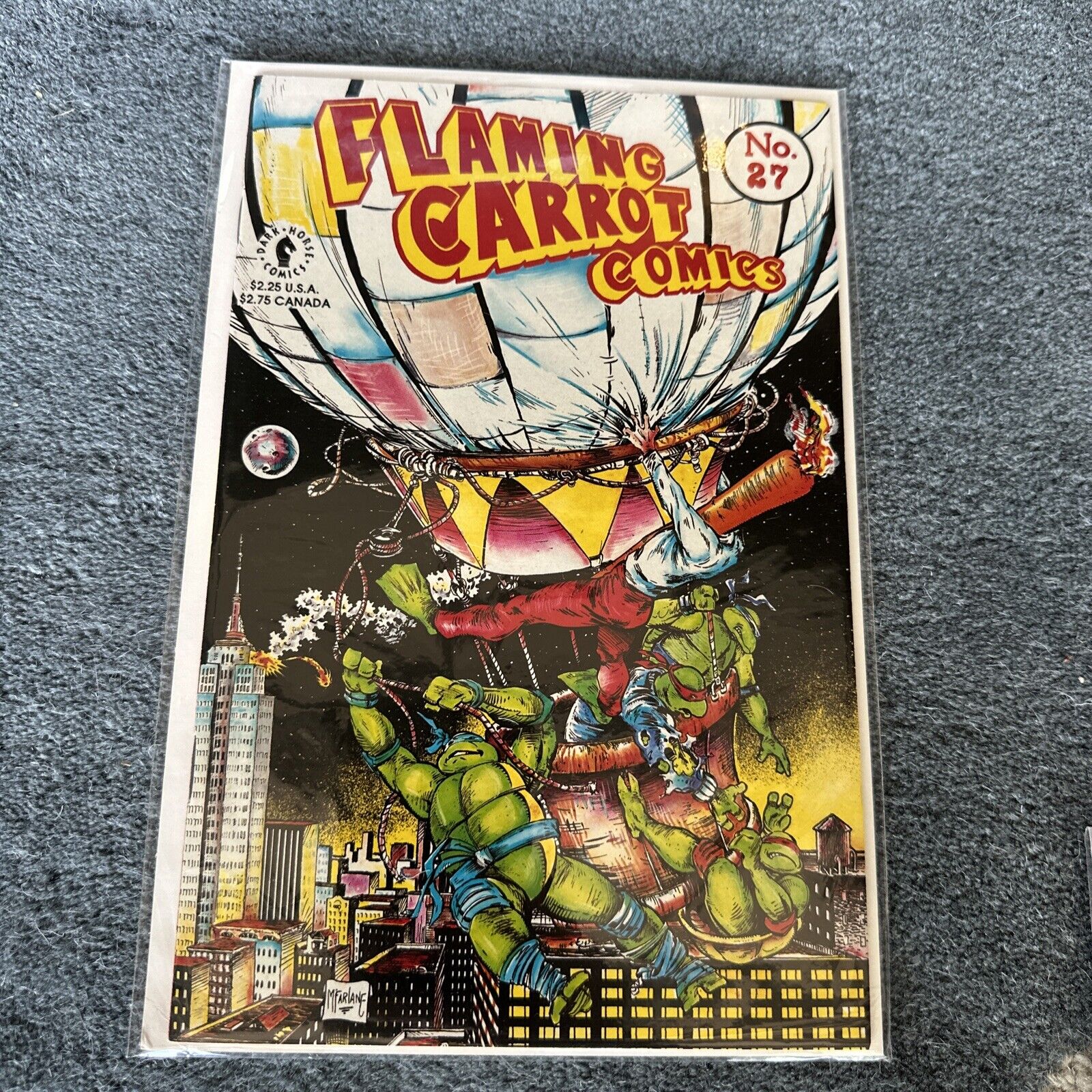 Flaming Carrot Comics #27 Todd McFarlane Cover TMNT Turtles Dark Horse Comics