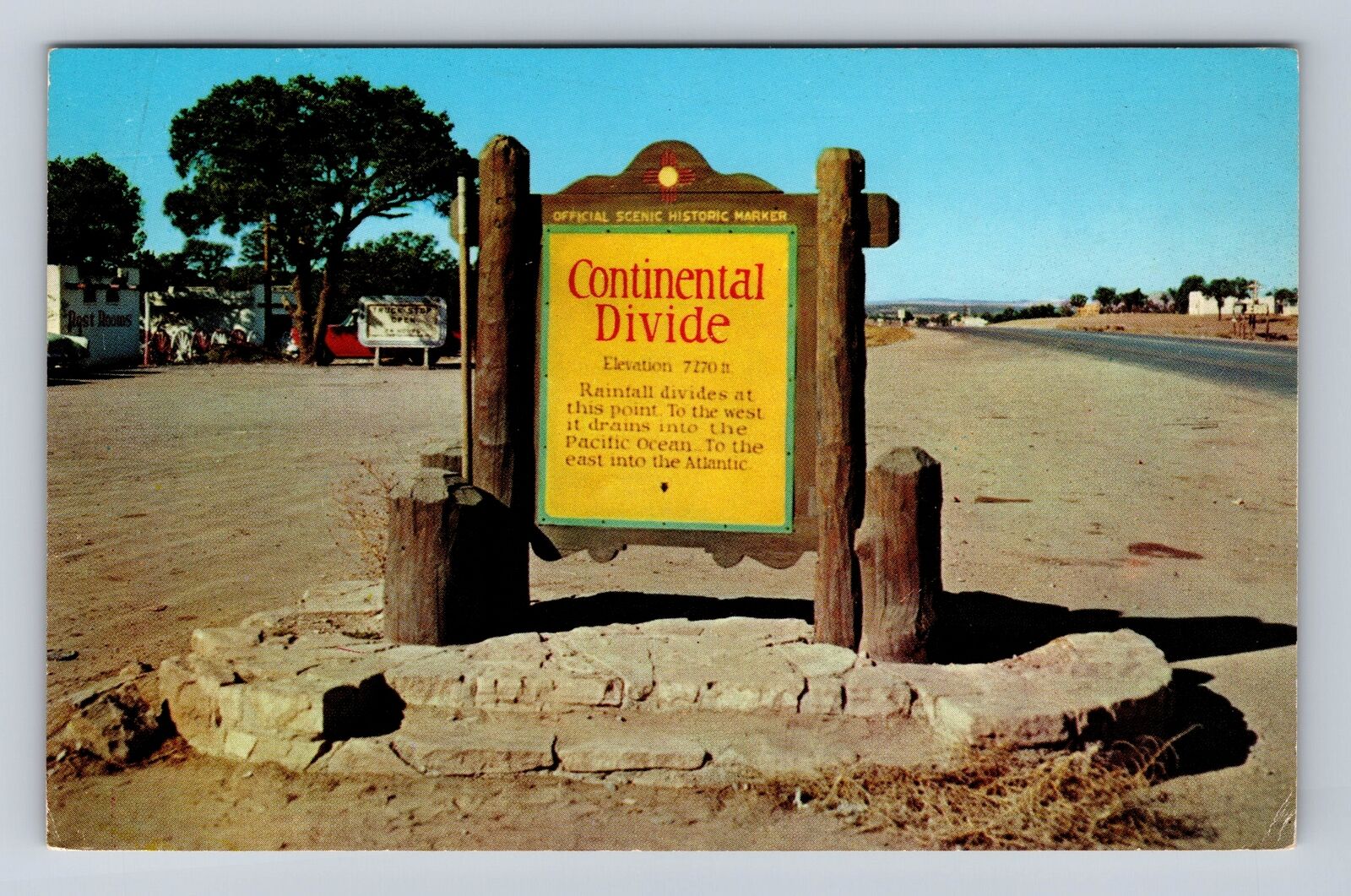 Gallup NM- New Mexico, Continental Divide, Antique, Vintage c1958 Postcard