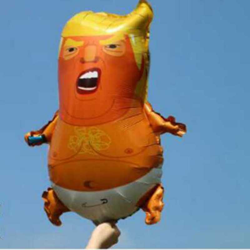 LOTS of 10 PCS Trump Baby Party Balloons Mini Size 3-D Funny Trump Balloons