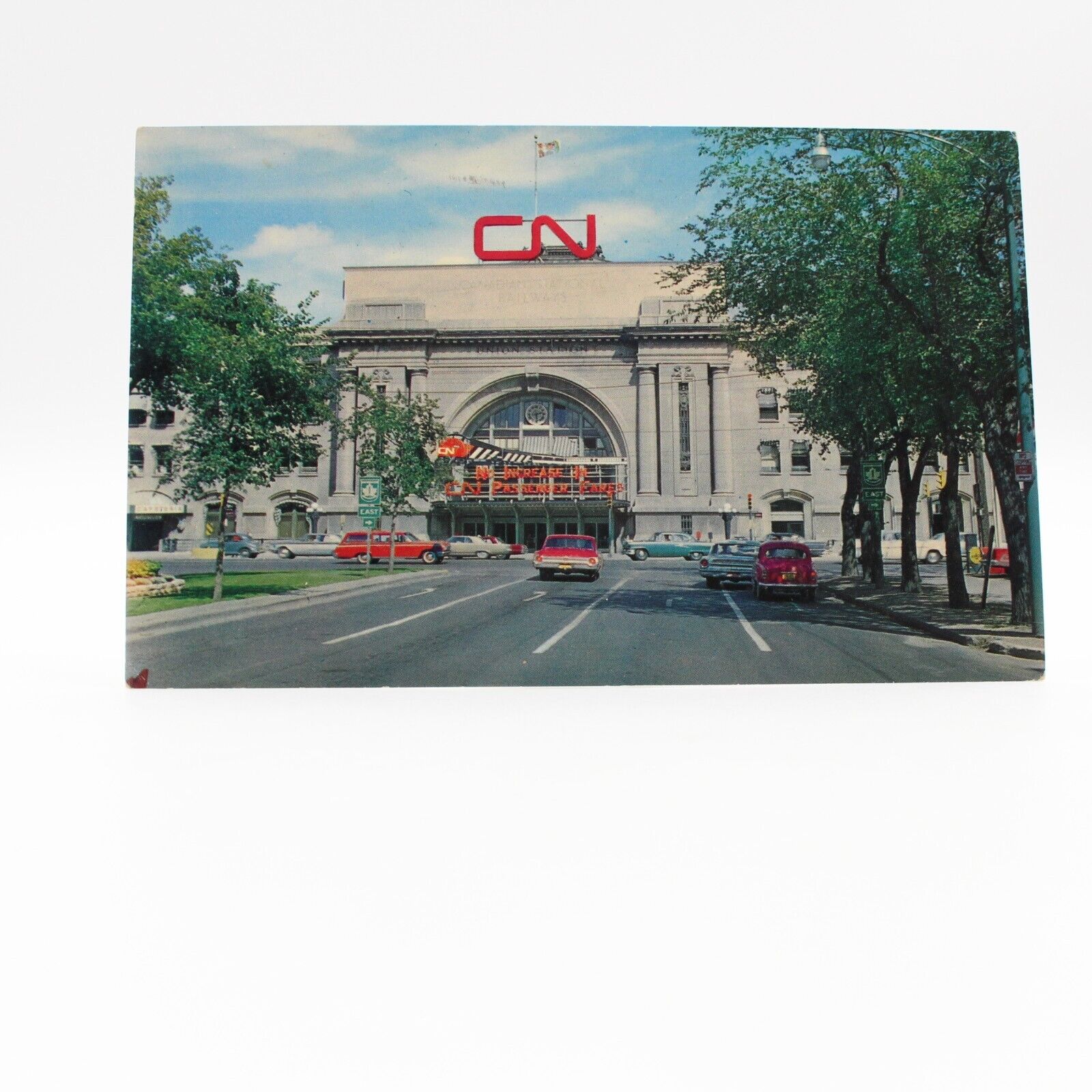Canadian National Railways CN Station Winnipeg Manitoba Canada Postcard 1966