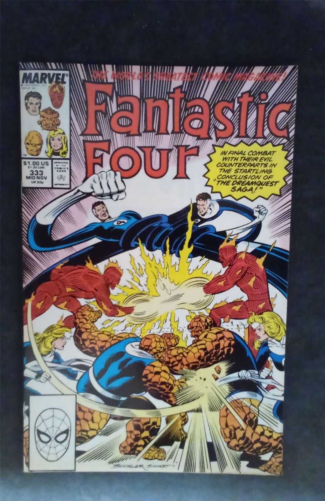 Fantastic Four #333 1989 marvel Comic Book 