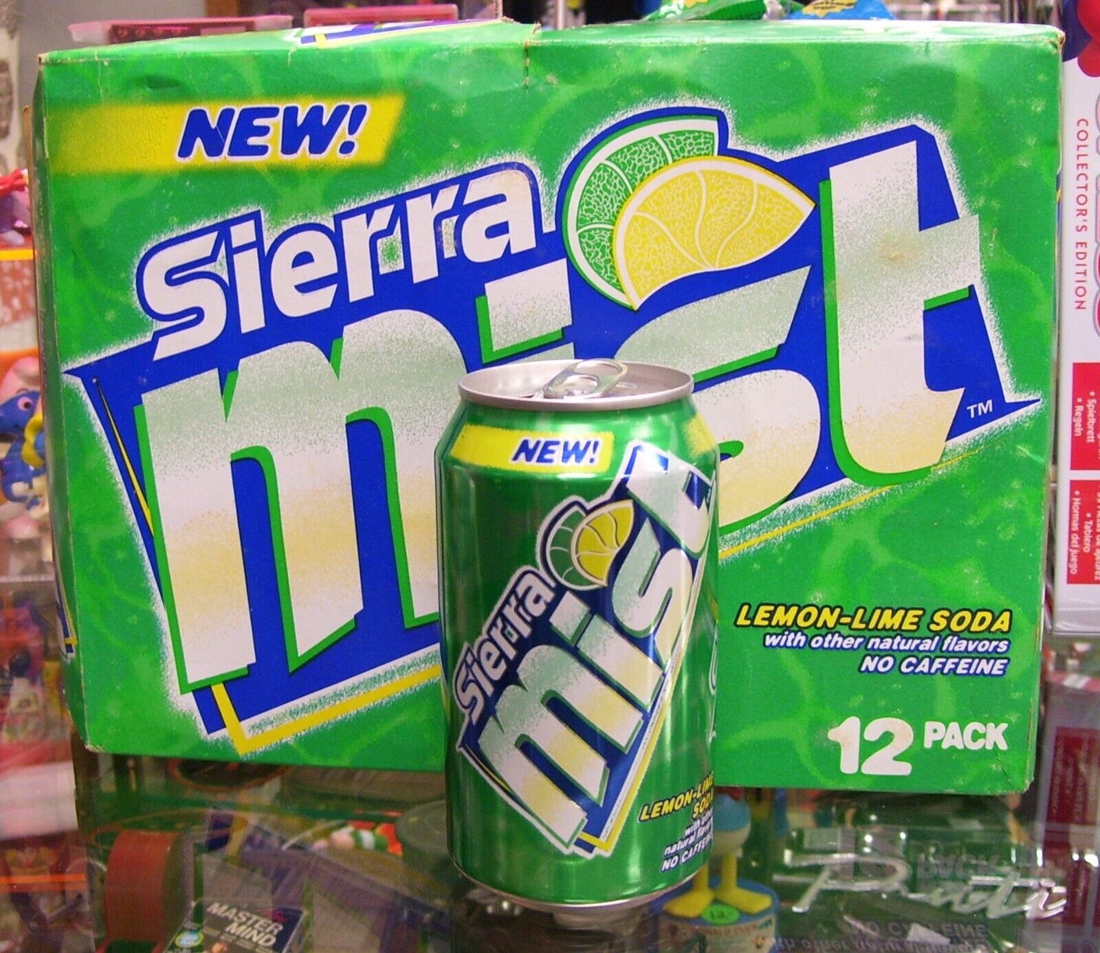 Vintage PEPSI SIERRA MIST soda pop can Feb 5 2001 opened NEW SIERRA MIST