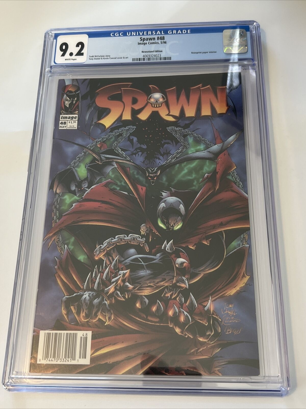 Spawn #48 Newsstand Variant CGC 9.2 1996 White Pages (4069324023) 9.6 Was 500$