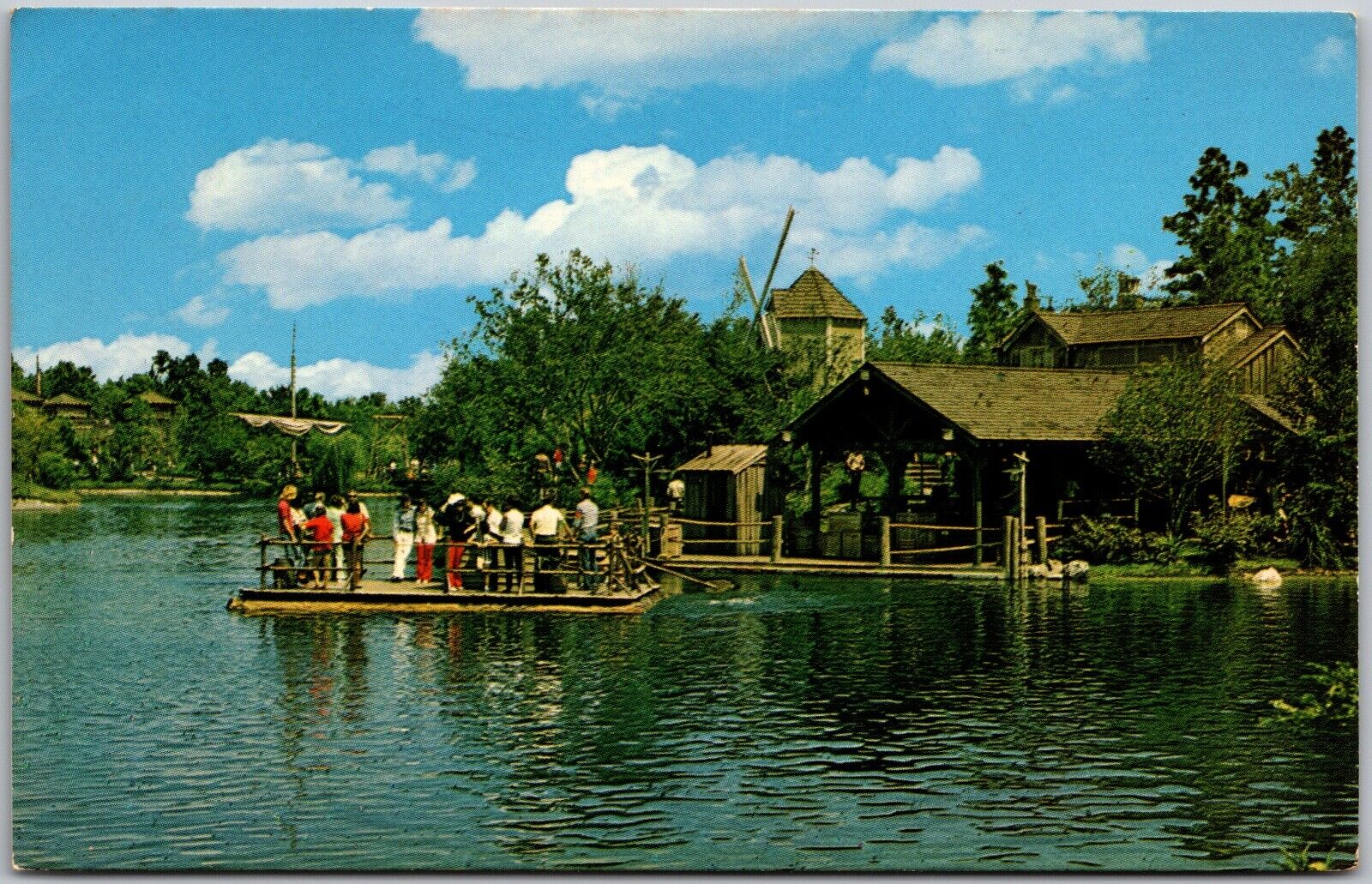 Postcard Vintage Chrome Walt Disney World Tom Sawyer Island Orlando Florida FL