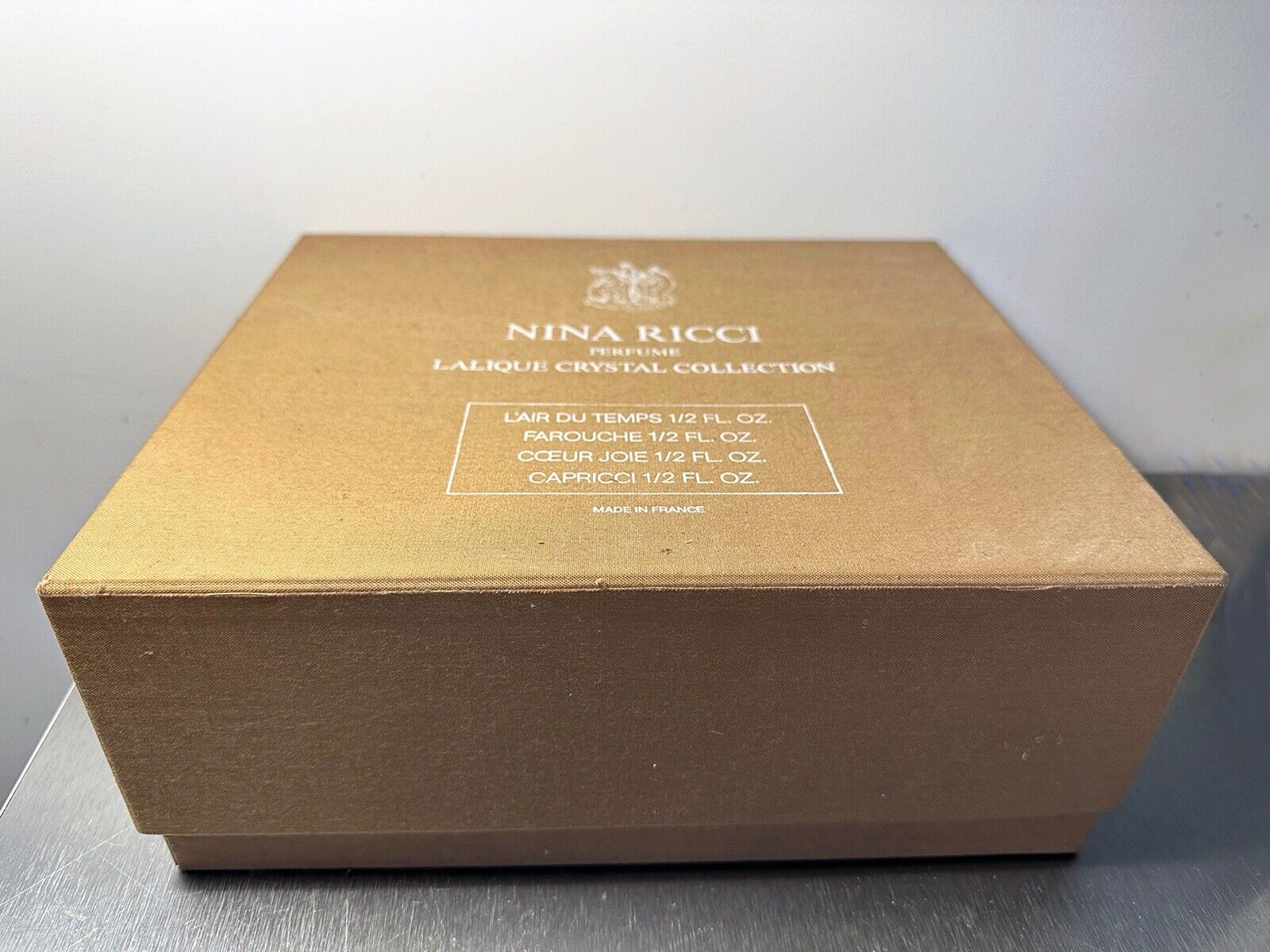 Vintage Nina Ricci Lalique Crystal Deluxe Perfume Collection with Presentation B
