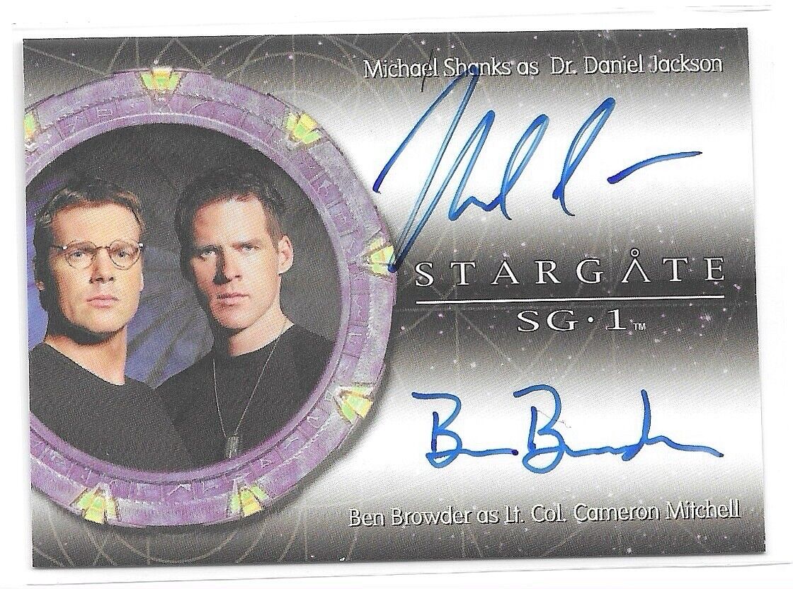 Stargate SG1 Season 9 - DA4 Dual Autograph Auto Michael Shanks & Ben Browder