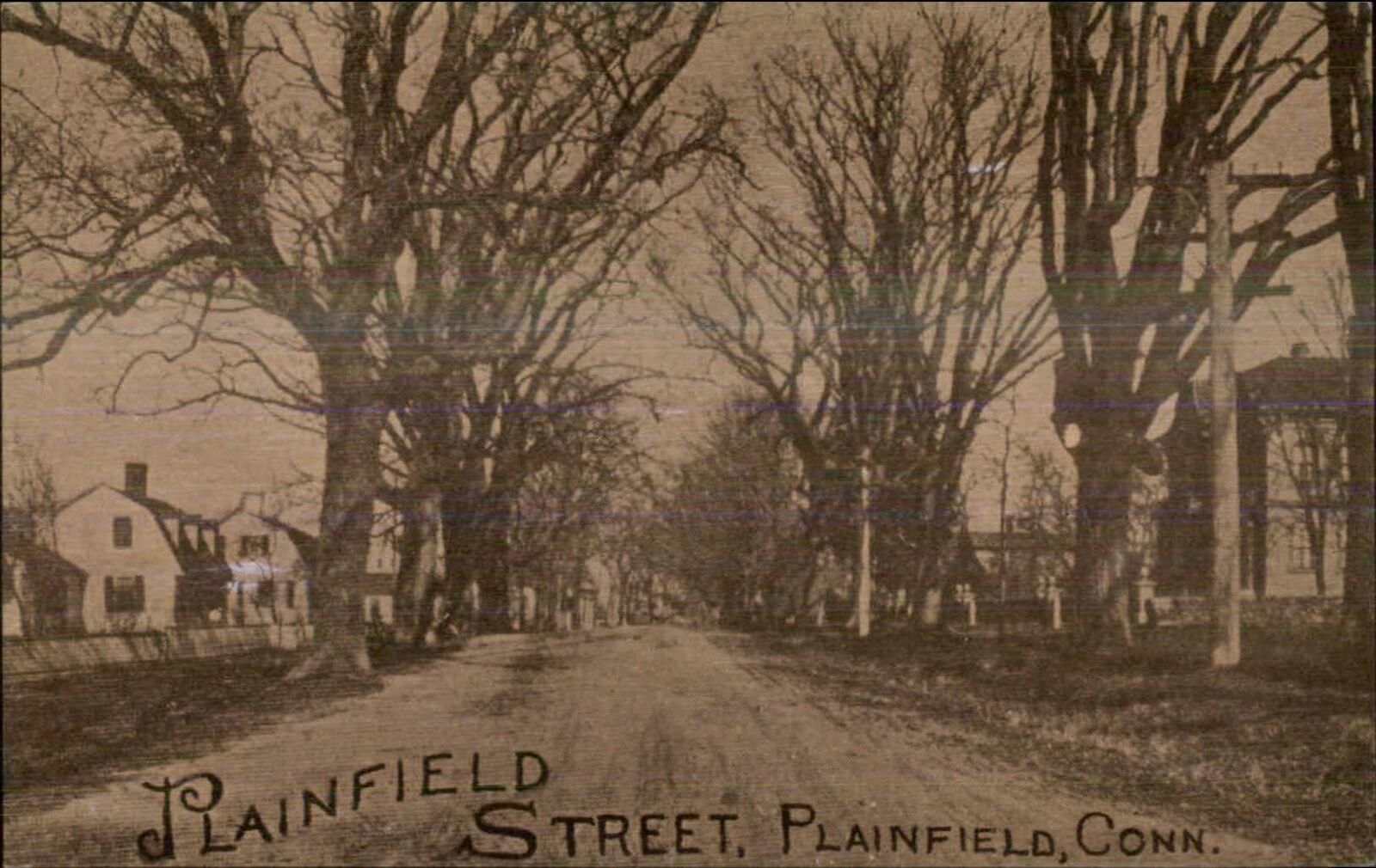 Plainfield CT Plainfield St. c1910 Posetcard