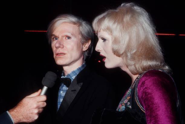 Artist Andy Warhol and trans actress Candy Darling 1971 Old Photo 2