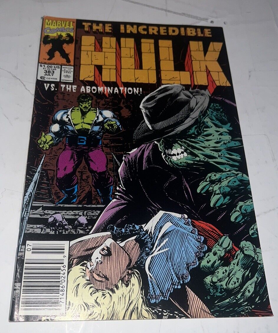 The Incredible Hulk #383 vs. The Abomination 1991 Marvel Comics VF/NM