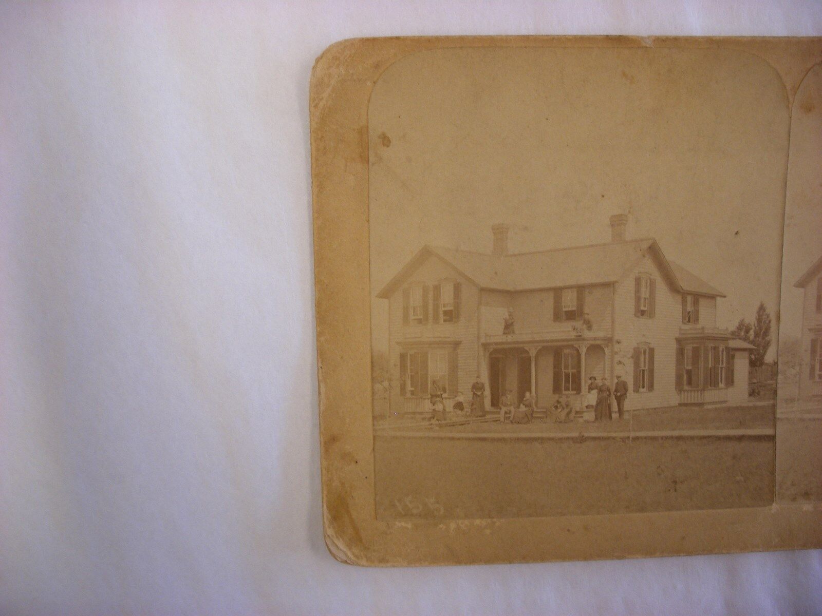 Antique Steroview House & People by W. C. Eastman Trempealeau Wisconsin WI