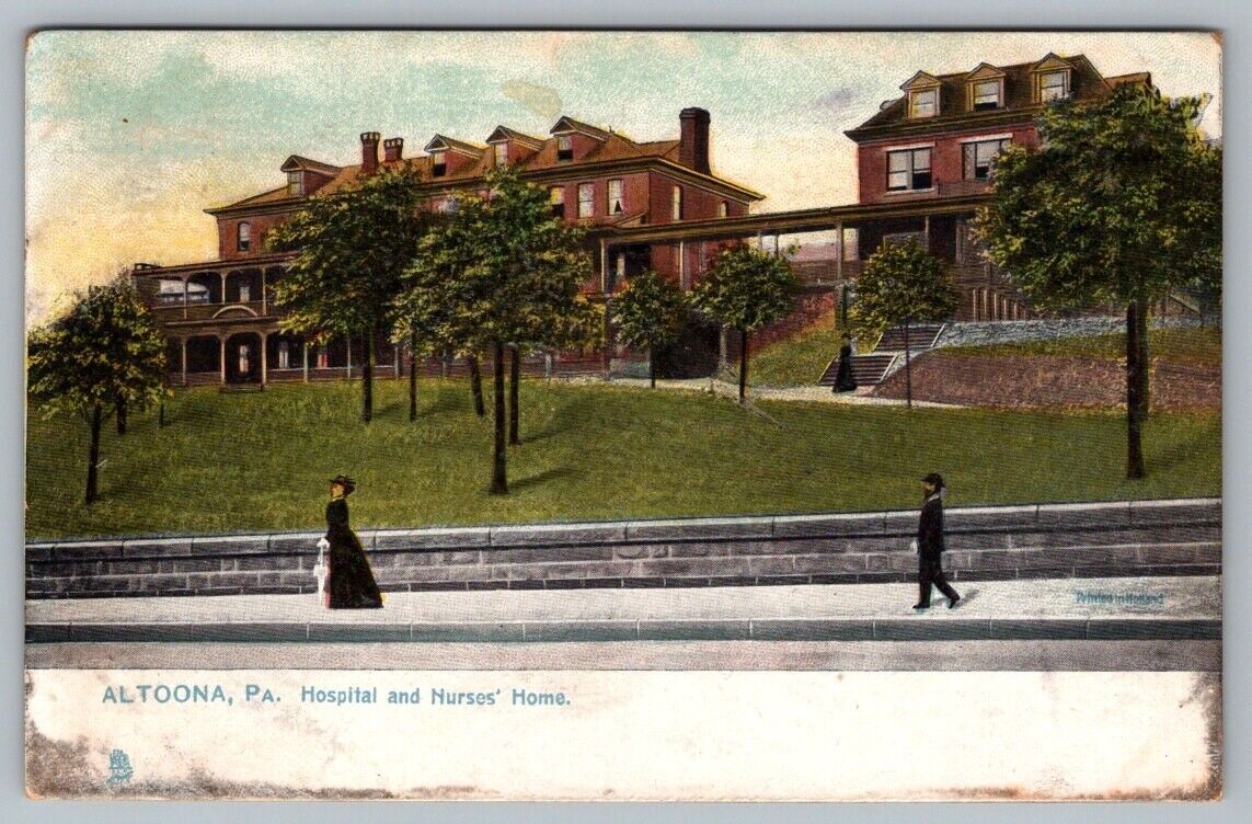 Postcard Altoona Pennsylvania Hospital and Nurses Home c1907 Tucks Raphotype