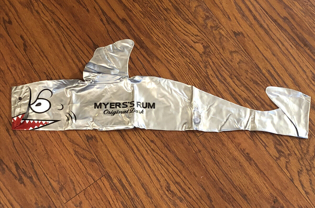 Vintage Myer’s Rum Original Dark Display inflatable Shark 36” Long NEW
