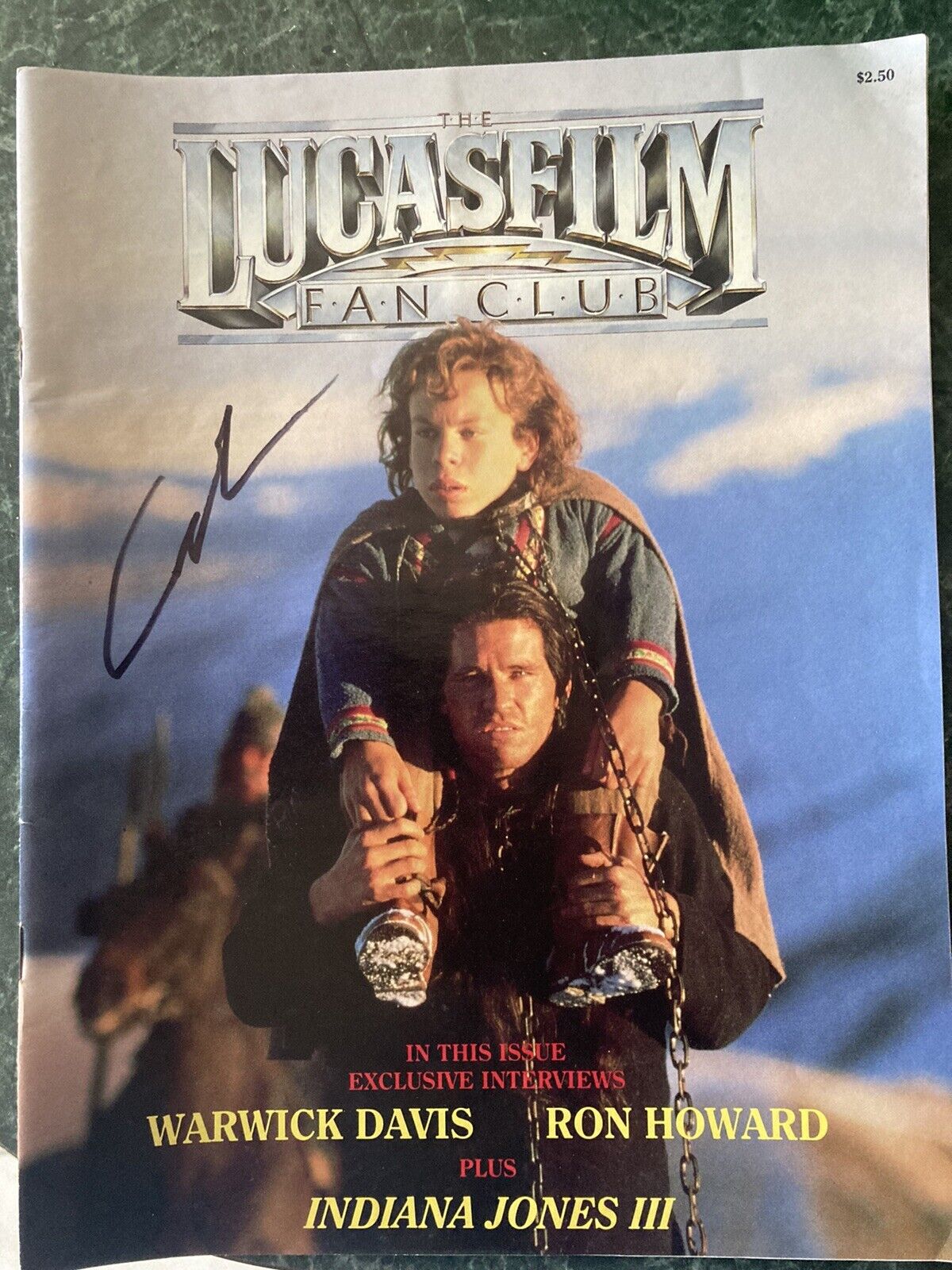George Lucas signed Lucas Films Fan Club Magazine