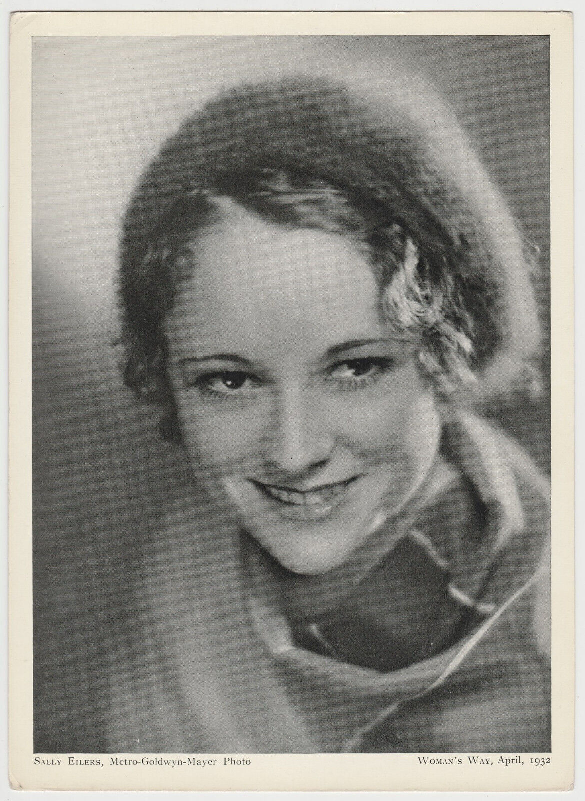 Sally Eilers 1932 Woman\'s Way Film Stars Large 7x9.75 Trading Card Insert