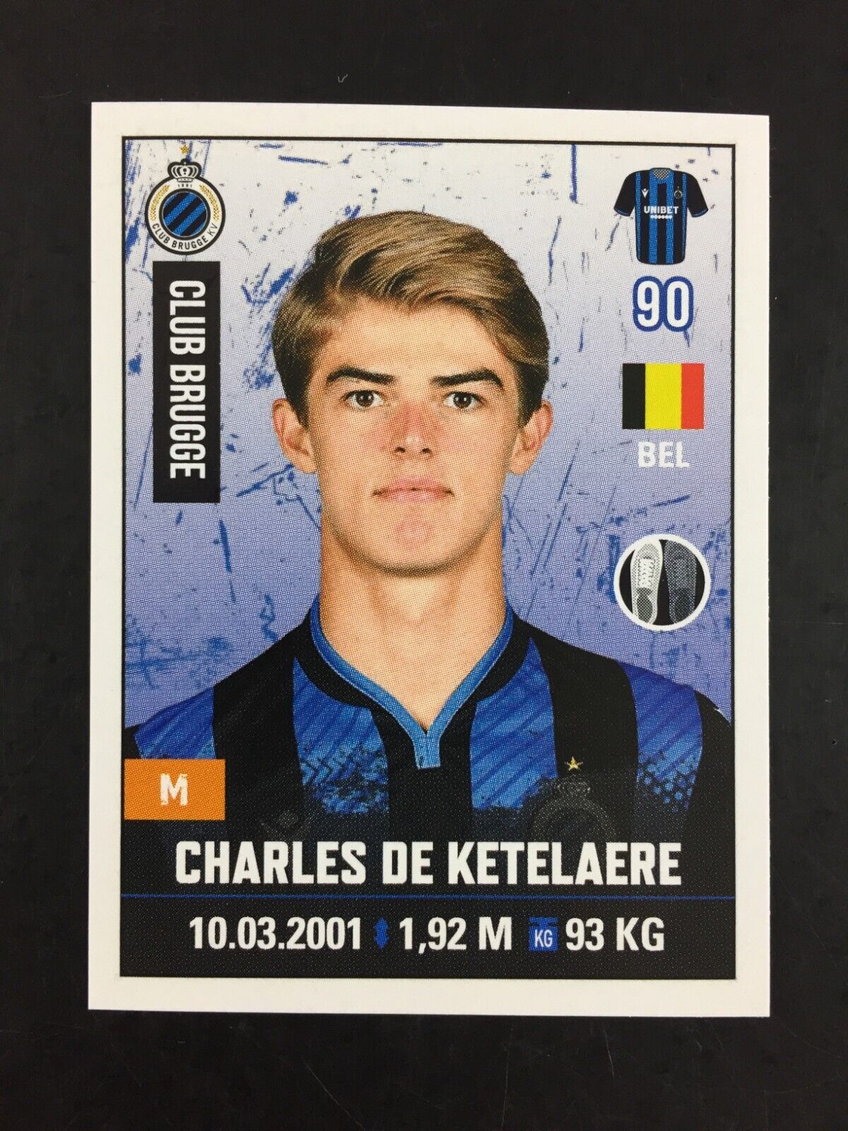 2020 Charles De Ketelaere Rookie RC Sticker Panini Pro League 2021 (21) #100