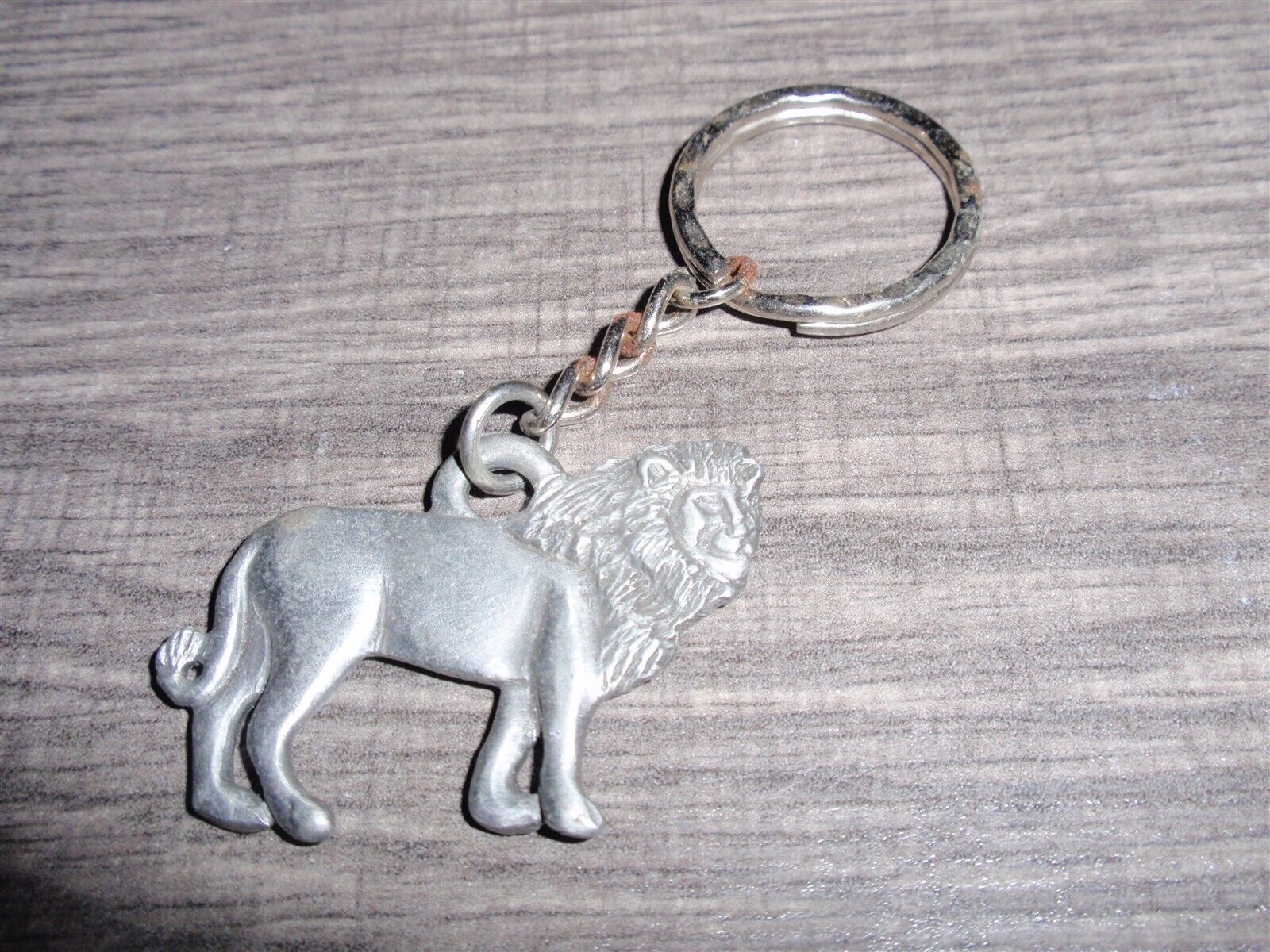 Lion Genuine Pewter Key Ring 1.9\