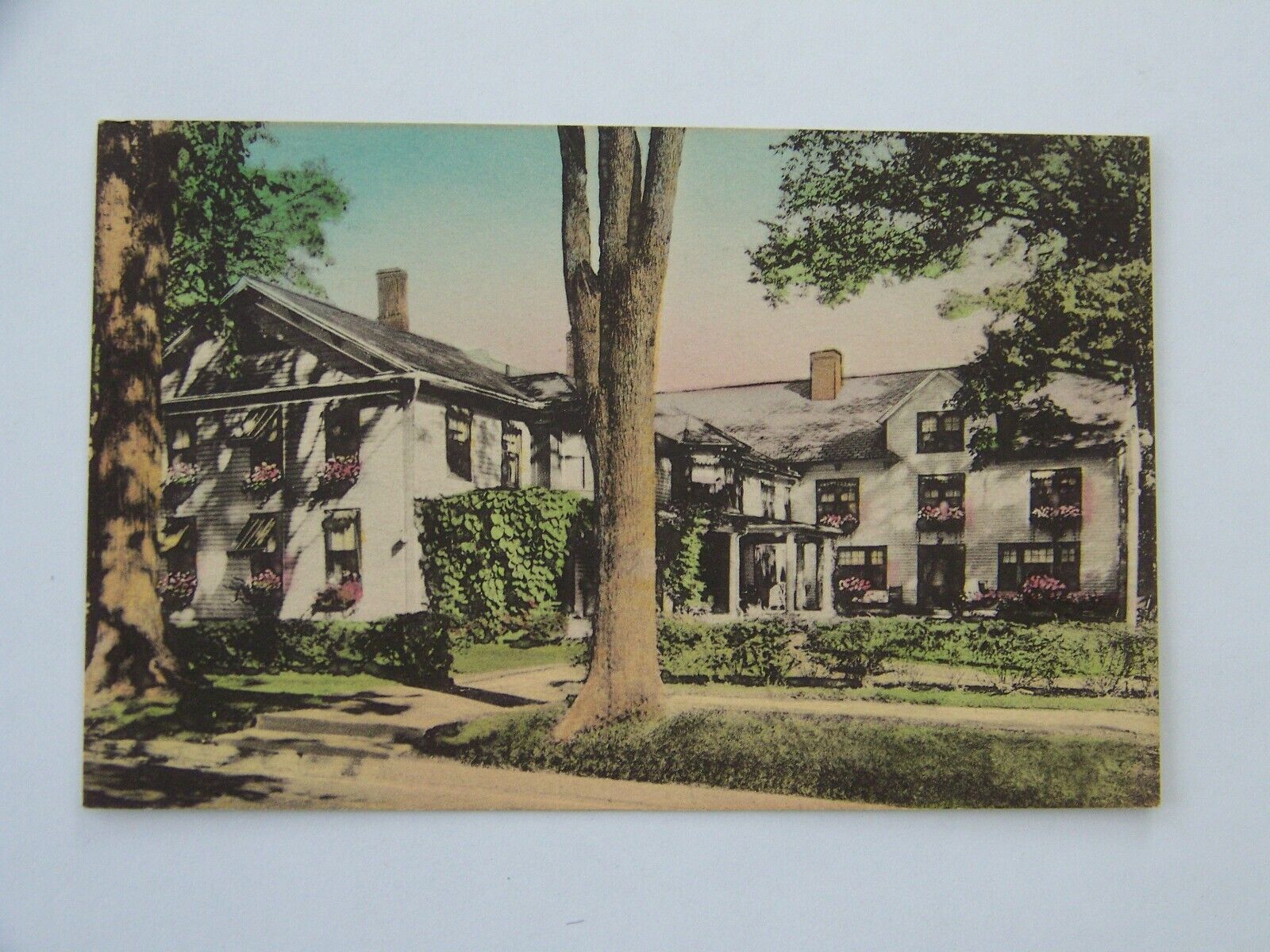 Lenox Massachusetts MA The Village Inn Handcolored