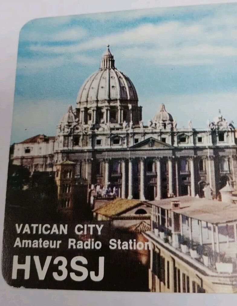 Vatican City QSL Radio Card 1972 Brother Ed Curia Gesuiti Rome Italy