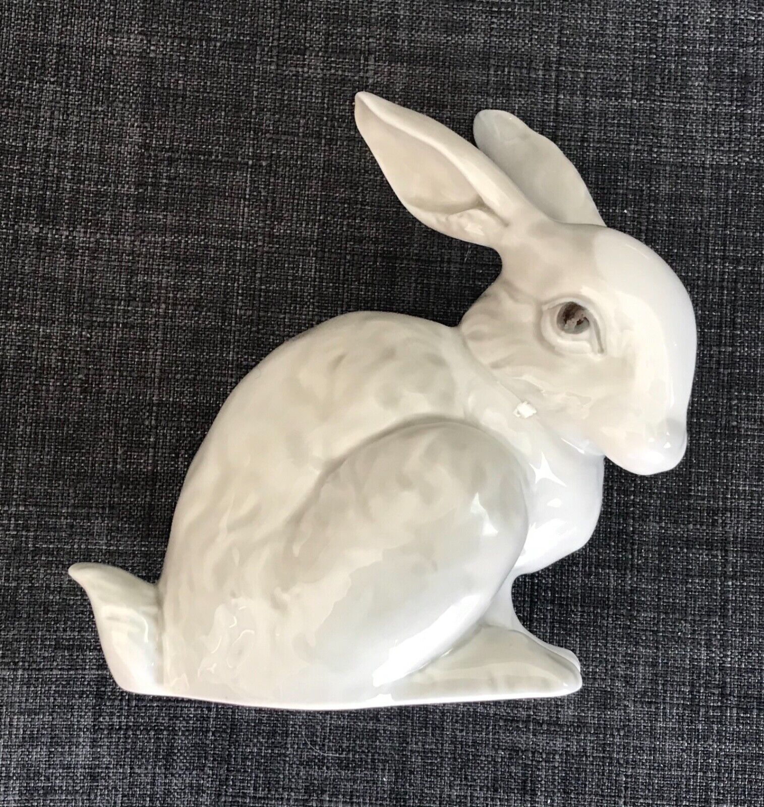 Porceval Porcelain Valencia Villamarchante Rabbit ~ Spain ~ 6” x 5”
