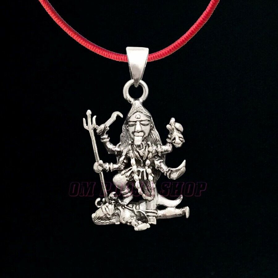 Bhadrakali Pendant in Pure Sterling Silver Kali Locket Kali Idols Om Pooja Shop 