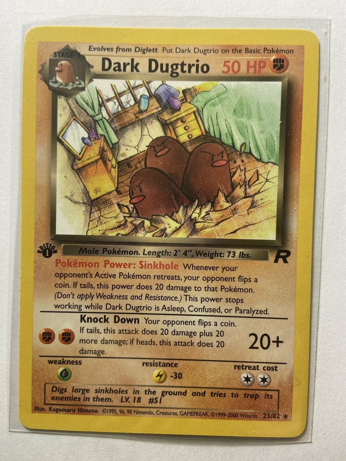 Dark Dugtrio Team Rocket Near Mint English 1st Edition 23/83