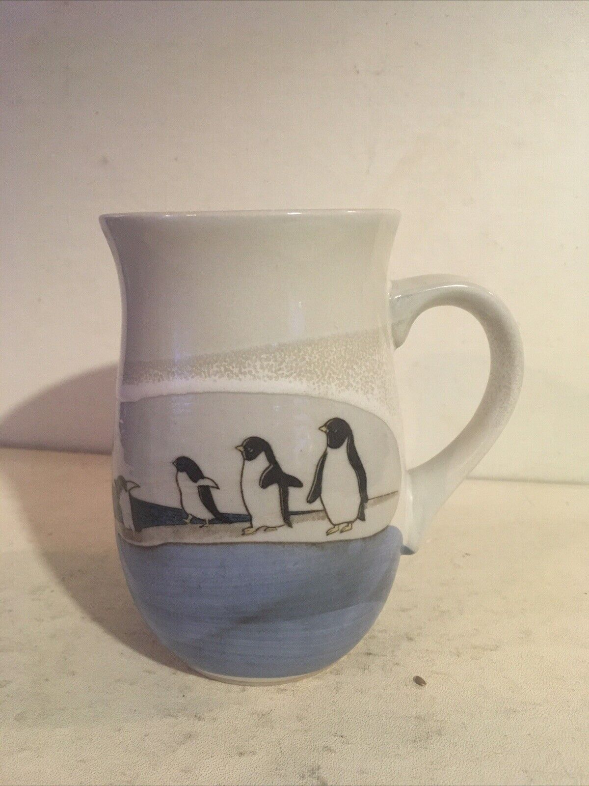 Otagiri Stoneware Coffee Mug Tea Cup Penguin Family Arctic Farmhouse Kitchen 5\