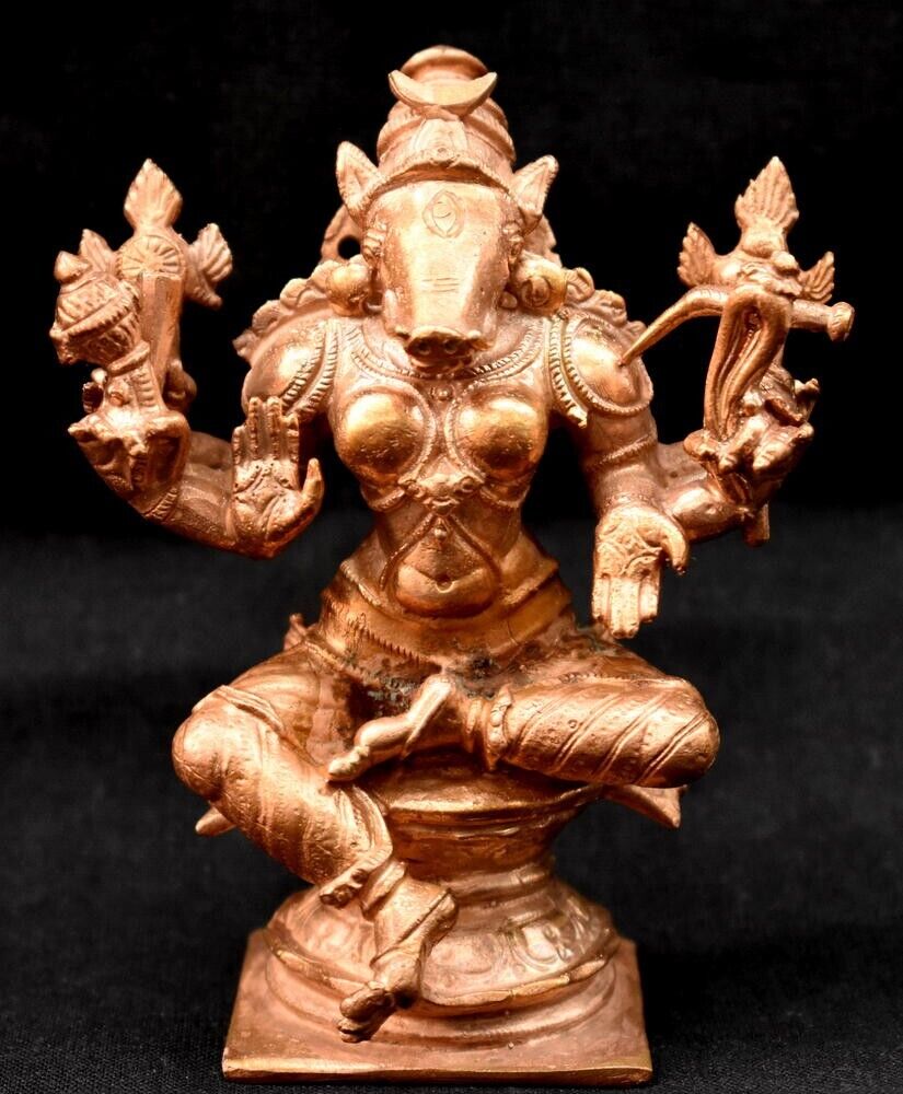 Goddess Varahi Idol In Pure Solid Copper