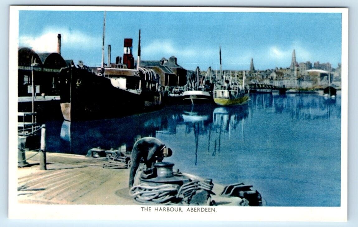 The Harbour Aberdeen Scotland UK Postcard